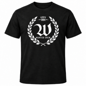 T-Shirt Schwarz mit Logo und Kranz